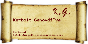 Kerbolt Genovéva névjegykártya